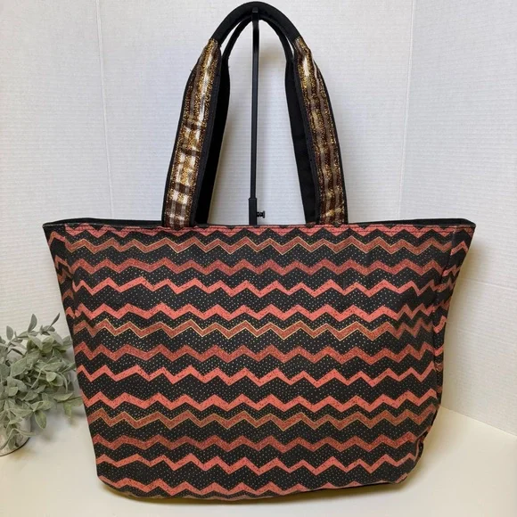 Laurel Burch Native Horses Travel Large Tote Bag Colorful, Cotton Western Whimsy - Picture 6 of 16